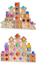 80 Pcs Combination Set with 32 X-Shape Blocks and 48 Lucite Cubes
