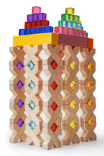 80 Pcs Combination Set with 32 X-Shape Blocks and 48 Lucite Cubes