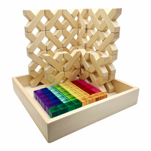 80 Pcs Combination Set with 32 X-Shape Blocks and 48 Lucite Cubes