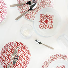 Guzzini LE MAIOLICHE "Tiffany"  6 Pcs Place Setting Red and White