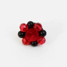 Red Velvet Beaded Ring