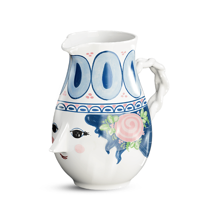 Bjørn Wiinblad Dora Jug, Blue, 18.6 Oz