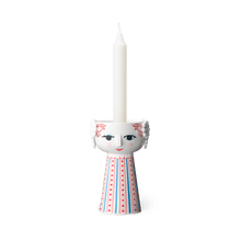 Bjørn Wiinblad Eva Candleholder, Dusty Red, H: 5.5"