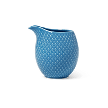 Lyngby Porcelæn Rhombe Color Milk Jug, Blue, 13.2 Oz