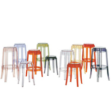 Kartell Ghost Stool Medium High (Set of 2) Powder Blue