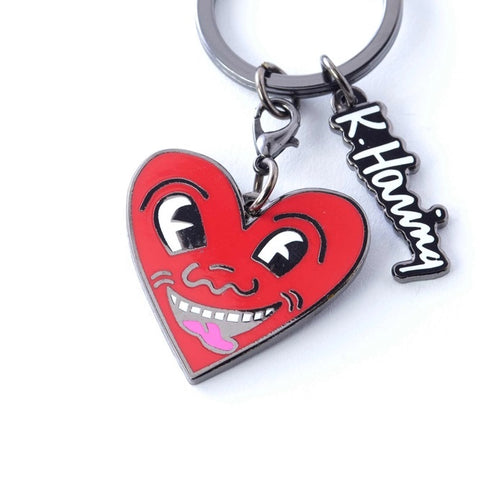 Keith Haring Keyring Heart