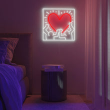 LED Neon Art Work Keith Haring Radiant Heart