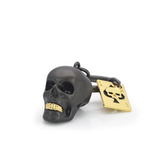 Keyring Black Skull with Playing Card