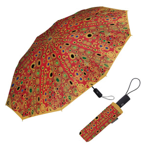 Klimt Hope II Red Folding Travel Umbrella