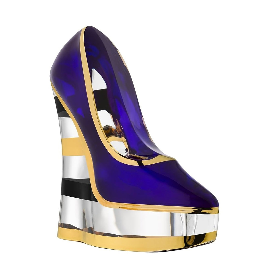 Kosta Boda Make Up Stiletto Stripe Purple