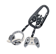 TROIKA Gaming Carabiner Keychain with controller and headset charms
