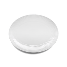 Lyngby Porcelæn Rhombe Oval Serving Dish, White