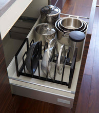 Adjustable Pot Lid and Frying Pan Organizer - Steel