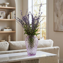 Hobnail Vase - Barrel - Lilac Bloom
