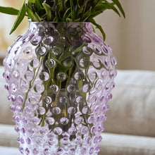Hobnail Vase - Barrel - Lilac Bloom