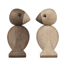 Kay Bojesen Lovebirds, Oak/Smoked Oak, H: 3.5"
