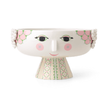 Bjørn Wiinblad Eva Bowl on Stand, Soft Pink, Ø: 9.4"