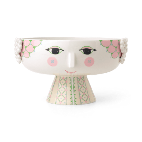 Bjørn Wiinblad Eva Bowl on Stand, Soft Pink, Ø: 9.4