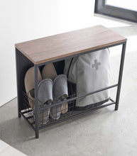 Entryway Storage Organizer & Bench (18" H)  - Steel + Wood