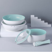 MIDAS Plus FIKA collection Blue 8pc set (Wok, Frypan and Pot w/ detachable Handle)