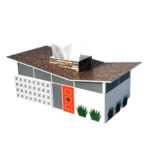 Midcentury Tissue Box Cover - Butterfly House