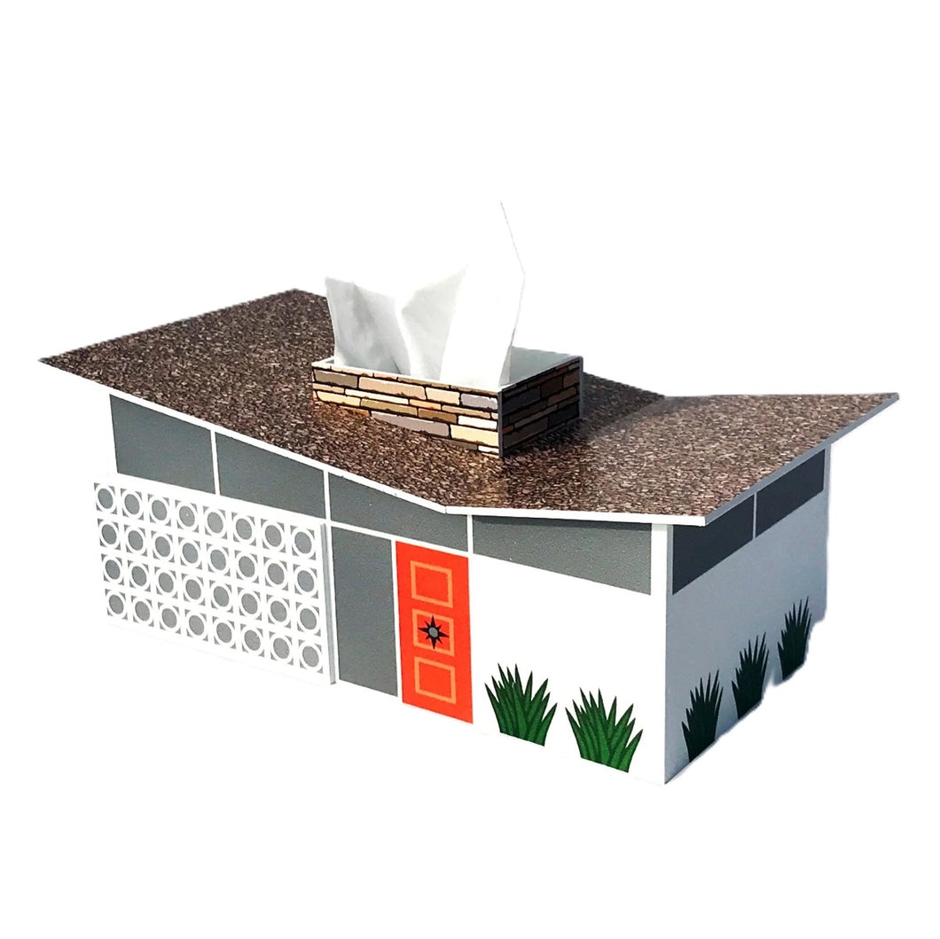 Midcentury Tissue Box Cover - Butterfly House