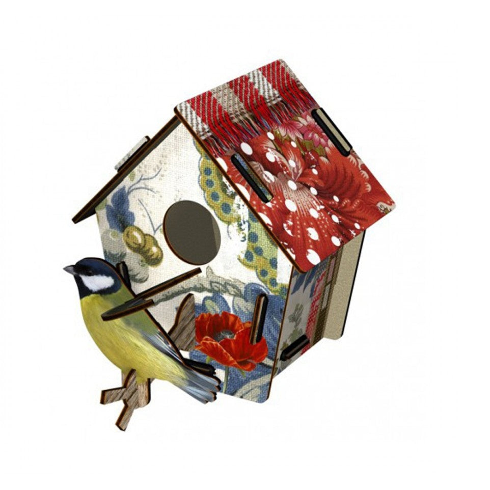 Wall Sculpture Bird House Poppy Seed