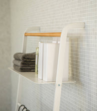 Leaning Storage Ladder With Shelf (63" H)  - Steel