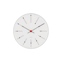 Arne Jacobsen Bankers Wall Clock, White/Black/Red, Small, Ø: 6.3