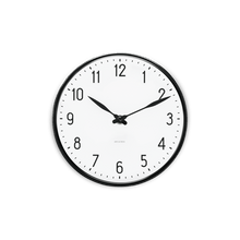 Arne Jacobsen Station Wall Clock, White/Black, Small, Ø: 6.3"