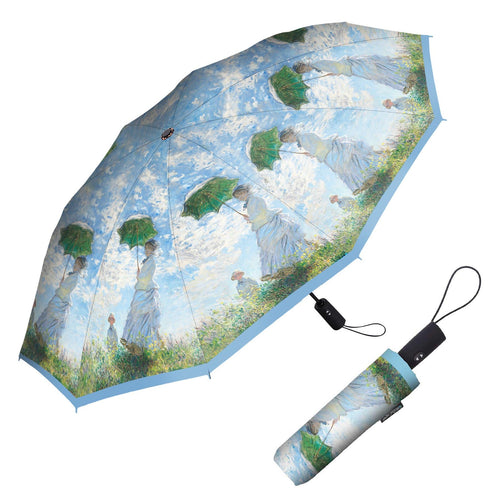 Monet Woman With Parasol Folding Travel Umbrella