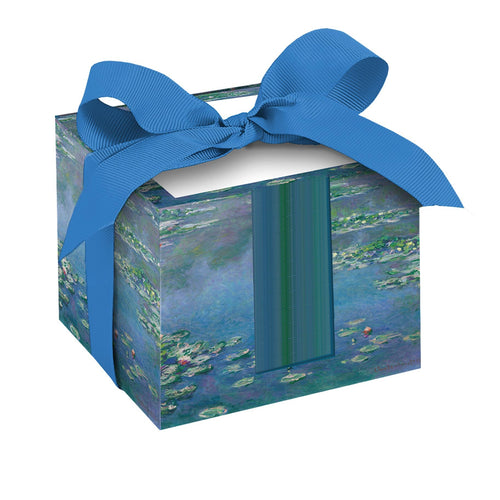 Decorative Fine Art Note Cube Paper Pad - Artist Monet Water Lilies