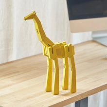 Modern Wooden Giraffe Decor – Interactive Puzzle & Art Piece