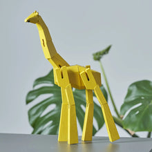 Modern Wooden Giraffe Decor – Interactive Puzzle & Art Piece