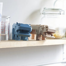 Modern Wooden Hippo Decor – Interactive Puzzle & Art Piece