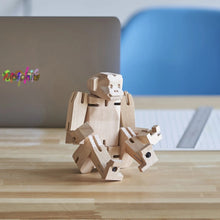 Modern Wooden Monkey Decor – Interactive Puzzle & Art Piece