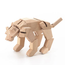 Modern Wooden Tiger Decor – Interactive Puzzle & Art Piece