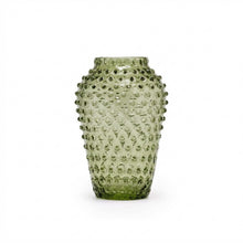Hobnail Vase - Barrel - Moss Green
