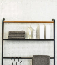 Leaning Storage Ladder With Shelf (63" H)  - Steel