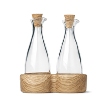 Kay Bojesen Menageri Oil And Vinegar Bottles, Oak, 3.7 Oz
