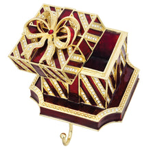 Red Gift Box Stocking Holder