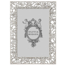 Papillon with Crystals 4" x 6" Picture Frame (Silver)