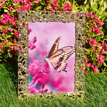 Papillon with Crystals 4" x 6" Picture Frame (Gold)
