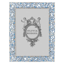 Silver Papillon with Lt Sapphire Crystals 5" x 7" Picture Frame