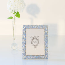 Silver Papillon with Lt Sapphire Crystals 5" x 7" Picture Frame