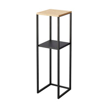 Two-Tier Display & Storage Shelf (31.5" H)  - Steel + Wood