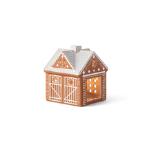 Kähler Gingerbread Candle Lighthouse Christmas Stable, H: 4.5"