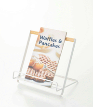 Tablet and Cookbook Stand - Steel + Wood