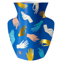 OCTAEVO Hamsa Paper Vase - Blue