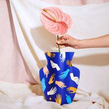 OCTAEVO Hamsa Paper Vase - Blue